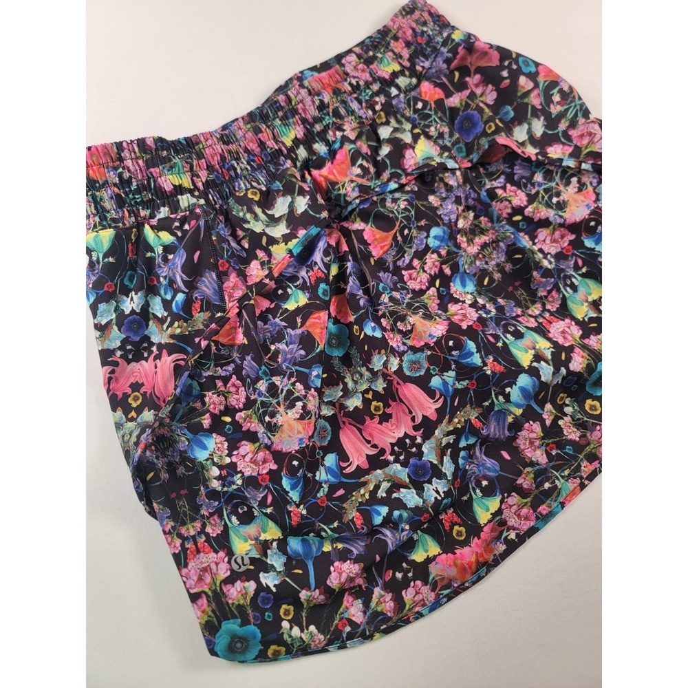 Lululemon Floral Run Times Skort Size 10 Built In Shorts Pockets